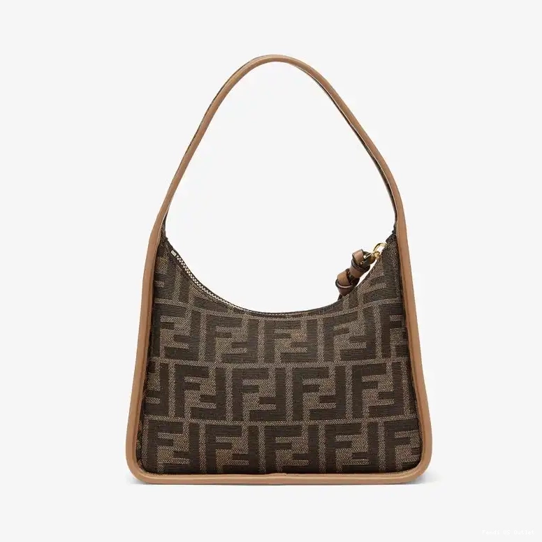 Affordable HOT Fabric In FF Fendi Motif Mini Brown Fendessence Bag 0630